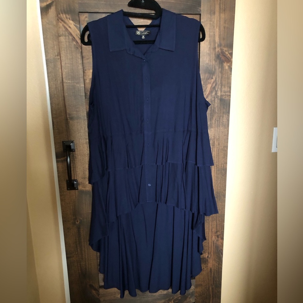 Woven "drama" top by Diane Gilman